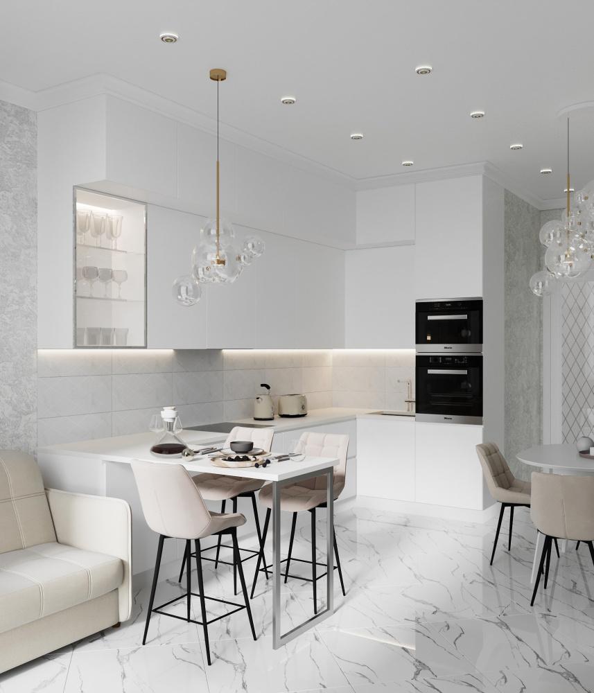 Дизайн 2-комнатной квартиры 75 кв. м в ЖК Скандинавия