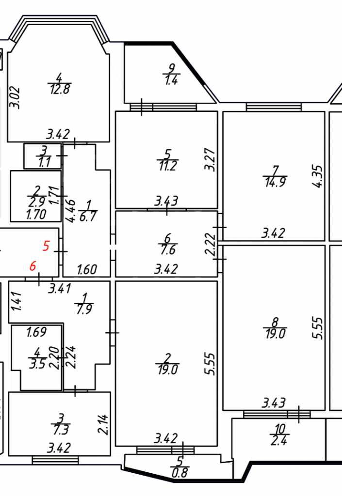План квартиры 38,5 квадратных метра