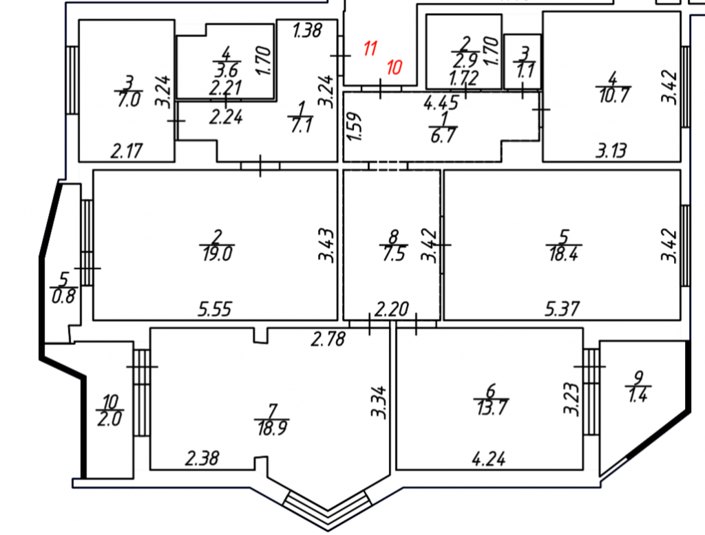 План квартиры 83,3 квадратных метра
