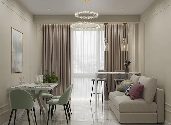 Дизайн квартиры 85 кв. м в ЖК Белые ночи_9 Дизайн квартиры 85 кв. м в ЖК Белые ночи