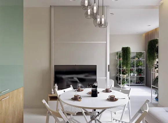 Дизайн-проект 1-комнатной квартиры 41.30 кв.м по адресу: г. Москва, пос. Внуковское, дер. Рассказовка, бул. Андрея Тарковского, д 5