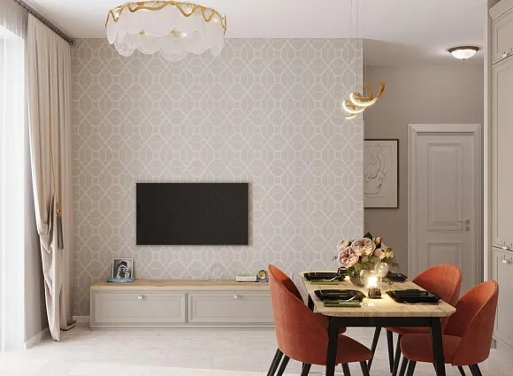 Дизайн-проект квартиры 40 кв.м в ЖК Поколение