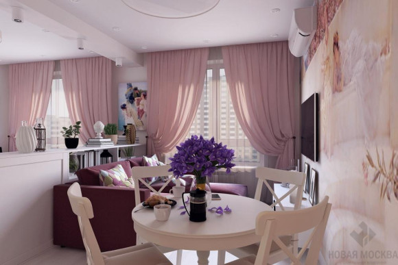 Дизайн-проект 1-комнатной квартиры 37 кв.м в ЖК Домашний_0