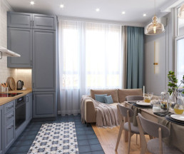 Дизайн трехкомнатной квартиры по адресу: улица Эдварда Грига, дом 17_1