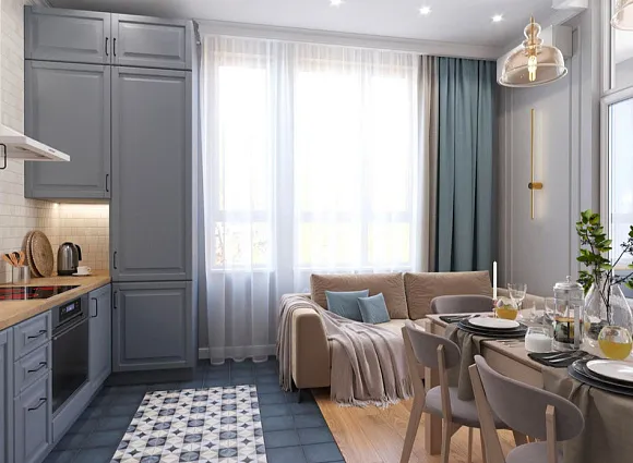 Дизайн трехкомнатной квартиры по адресу: улица Эдварда Грига, дом 17
