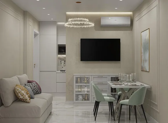 Дизайн квартиры 85 кв. м в ЖК Белые ночи_10 Дизайн квартиры 85 кв. м в ЖК Белые ночи