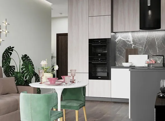 Дизайн квартиры 40 кв.м в ЖК Хорошевский