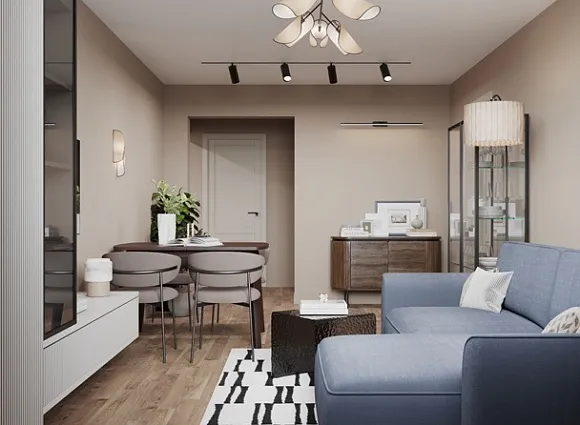 Дизайн трехкомнатной квартиры по адресу: улица Полярная, дом 32, корпус 3