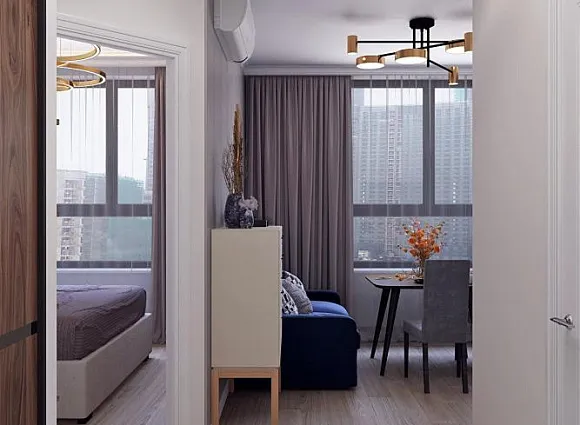 Дизайн квартиры 34 кв.м в ЖК Селигер Сити_4 Дизайн квартиры 34 кв.м в ЖК Селигер Сити