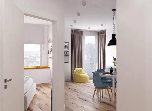 Дизайн-проект студии 45 кв.м в ЖК Новая звезда_5 Дизайн-проект студии 45 кв.м в ЖК Новая звезда