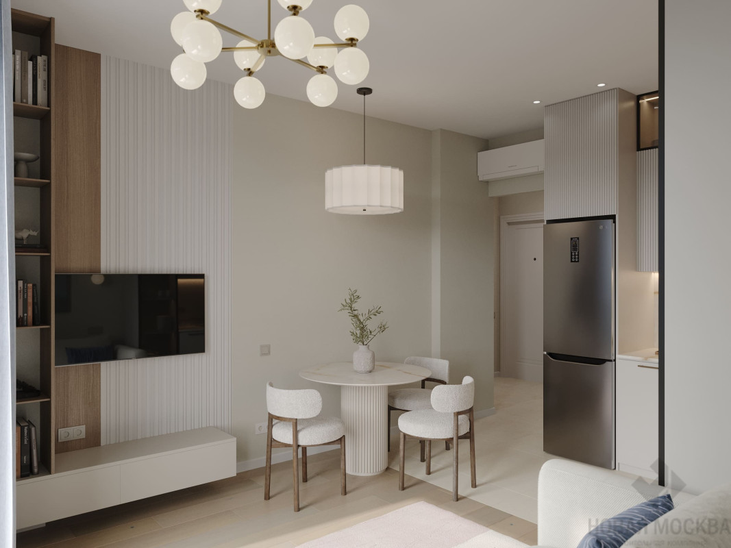 Дизайн однокомнатной квартиры по адресу: поселок Заречье, Мещерский бульвар, дом 2_8 Дизайн однокомнатной квартиры по адресу: поселок Заречье, Мещерский бульвар, дом 2_8