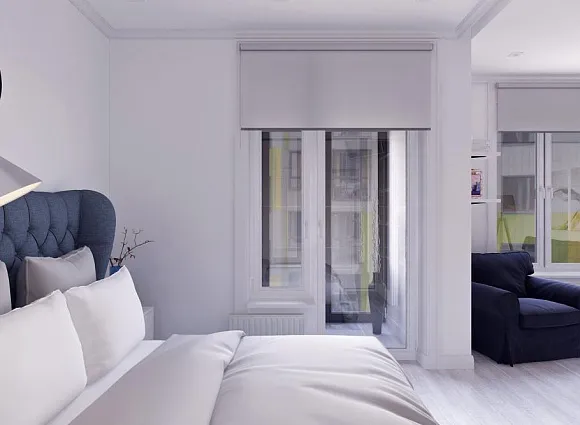 Дизайн-проект 1-комнатной квартиры 38 кв.м по адресу: г. Москва, Береговой проезд, владение 5, корпус 2