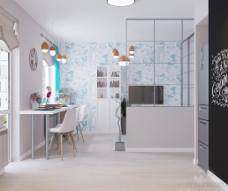 Дизайн-проект 1-комнатной квартиры 44 кв.м по адресу: Красногорск, улица Пришвина, дом 7_1