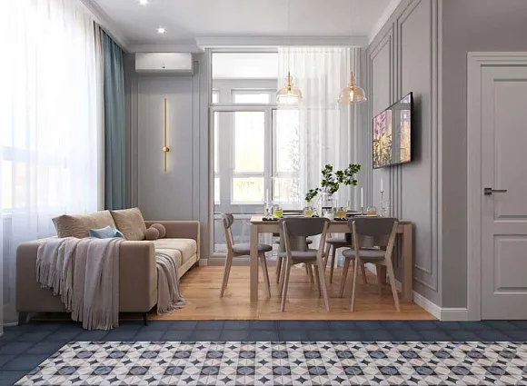 Дизайн трехкомнатной квартиры по адресу: улица Эдварда Грига, дом 17