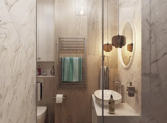 Дизайн-проект 1-комнатной квартиры 40,9 кв.м по адресу: Москва, поселение Сосенское, поселок Коммунарка, улица Бачуринская, дом 7, корпус 2