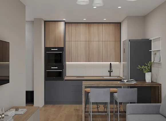 Дизайн двухкомнатной квартиры по адресу: улица Бартеневская, дом 18, корпус 1