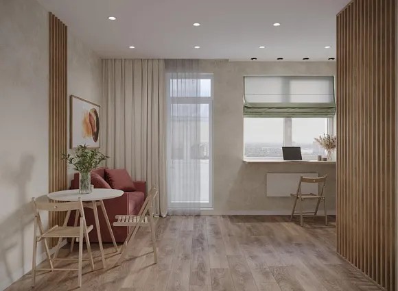 Дизайн студии 32 кв. м в ЖК Марьино Град_7 Дизайн студии 32 кв. м в ЖК Марьино Град