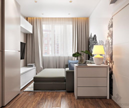 Дизайн-проект 1-комнатной квартиры 43.80 кв.м по адресу: ул. Липовый парк, д. 4, к. 3_1