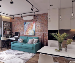 Дизайн-проект 1-комнатной квартиры 37,8 кв.м в ЖК Домашний_2