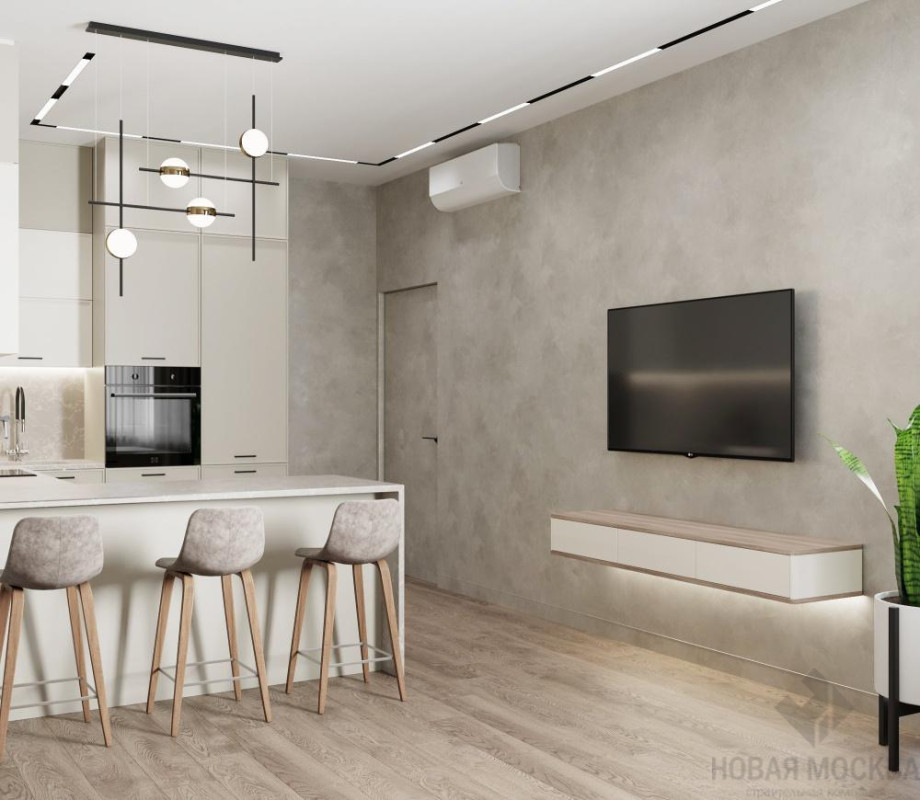 Дизайн квартиры 46 кв. м в ЖК Крылья_3 Дизайн квартиры 46 кв. м в ЖК Крылья_3
