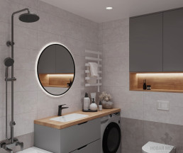 Дизайн санузла в квартире по адресу: улица Академика Павлова, дом 38_2 Дизайн санузла в квартире по адресу: улица Академика Павлова, дом 38_2