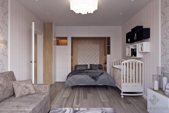Дизайн-проект 1-комнатной квартиры 38 кв.м в ЖК Переделкино Ближнее_0