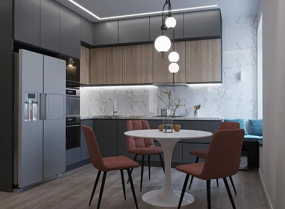 Дизайн-проект квартиры 80 кв.м в ЖК Аннино парк