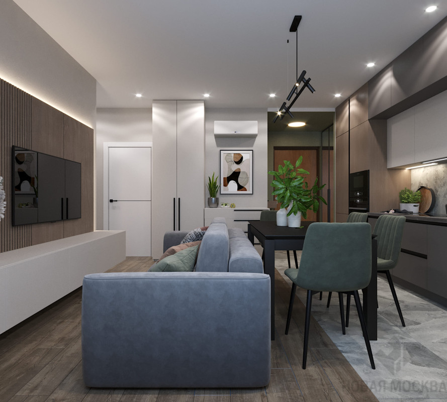 Дизайн двухкомнатной квартиры по адресу: Очаковское шоссе, 9А_2 Дизайн двухкомнатной квартиры по адресу: Очаковское шоссе, 9А_2