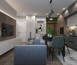 Дизайн двухкомнатной квартиры по адресу: Очаковское шоссе, 9А_2 Дизайн двухкомнатной квартиры по адресу: Очаковское шоссе, 9А_2