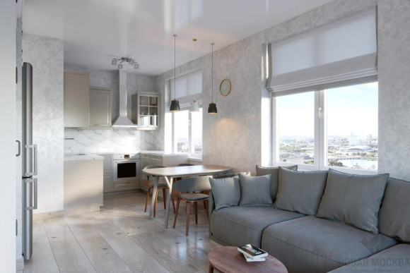 Дизайн-проект 2-комнатной квартиры 45 кв.м по адресу: Москва, посёлок Коммунарка, улица Бачуринская, дом 7, корпус 2_0