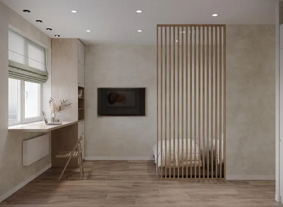 Дизайн студии 32 кв. м в ЖК Марьино Град_4 Дизайн студии 32 кв. м в ЖК Марьино Град