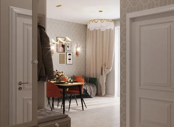 Дизайн-проект квартиры 40 кв.м в ЖК Поколение