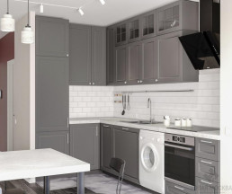 Дизайн-проект 1-комнатной квартиры 48 кв.м по адресу: Москва, посёлок Коммунарка, улица Сосенский Стан, дом 10_1