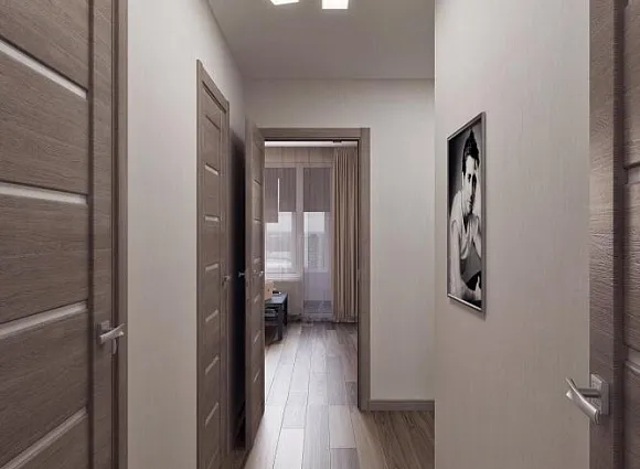 Дизайн-проект 2-комнатной квартиры 67,25 кв.м по адресу: Москва, улица Старокрымская, дом 15, корпус 1