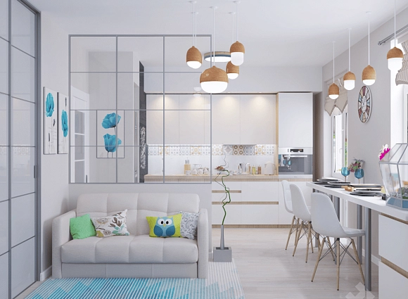 Дизайн-проект 1-комнатной квартиры 44 кв.м по адресу: Красногорск, улица Пришвина, дом 7_0 Дизайн-проект 1-комнатной квартиры 44 кв.м по адресу: Красногорск, улица Пришвина, дом 7