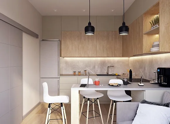 Дизайн квартиры 43 кв.м в ЖК Лесопарковый_2 Дизайн квартиры 43 кв.м в ЖК Лесопарковый