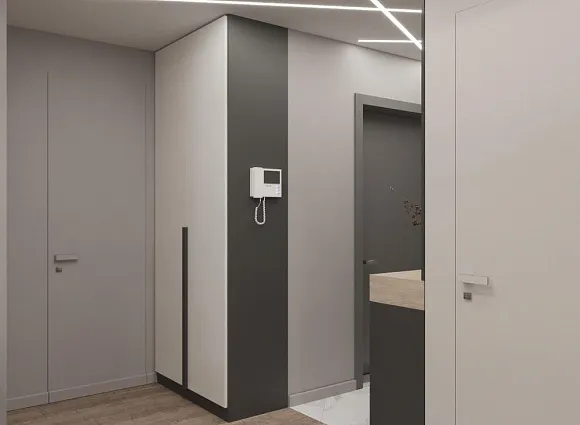 Дизайн-проект квартиры 80 кв.м в ЖК Аннино парк