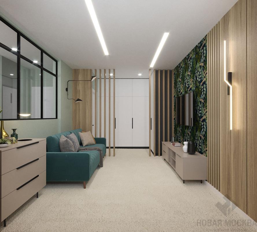 Дизайн однокомнатной квартиры по адресу ул. Генерала Донскова, дом 23, корпус 3_1 Дизайн однокомнатной квартиры по адресу ул. Генерала Донскова, дом 23, корпус 3_1