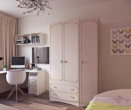 Дизайн-проект 3-комнатной квартиры 76,9 кв.м по адресу: Москва, посёлок Коммунарка, улица Липовый парк, дом 4, корпус 3_1