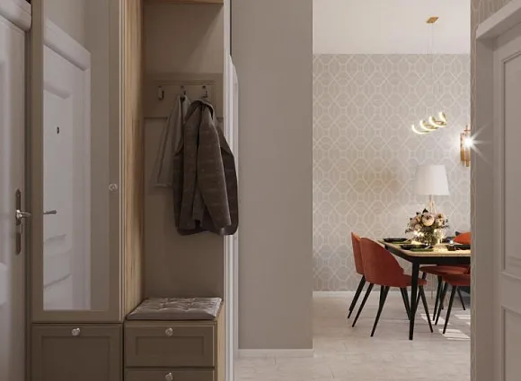 Дизайн-проект квартиры 40 кв.м в ЖК Поколение