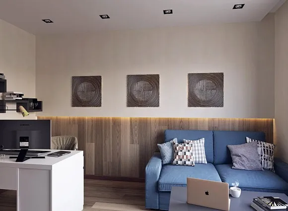 Дизайн-проект 2-комнатной квартиры 67,25 кв.м по адресу: Москва, улица Старокрымская, дом 15, корпус 1