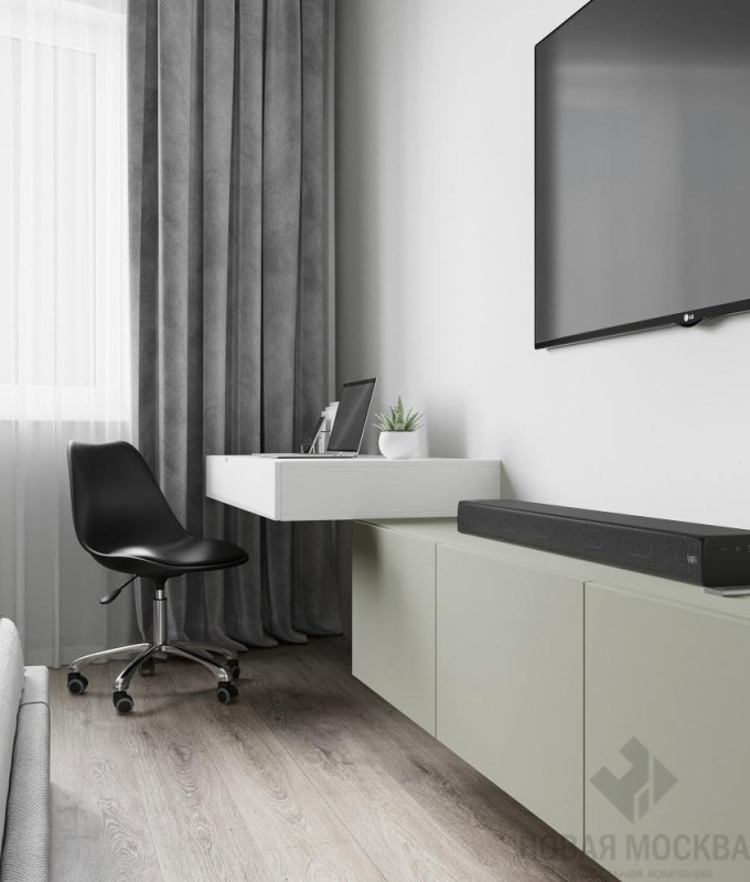 Дизайн квартиры 46 кв. м в ЖК Крылья_12 Дизайн квартиры 46 кв. м в ЖК Крылья_12