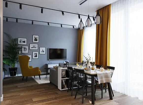 Дизайн-проект 3-комнатной квартиры 90 кв.м в ЖК Скандинавия