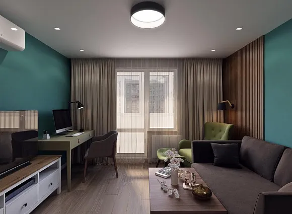 Дизайн квартиры 42 кв. м в Люблино_14 Дизайн квартиры 42 кв. м в Люблино