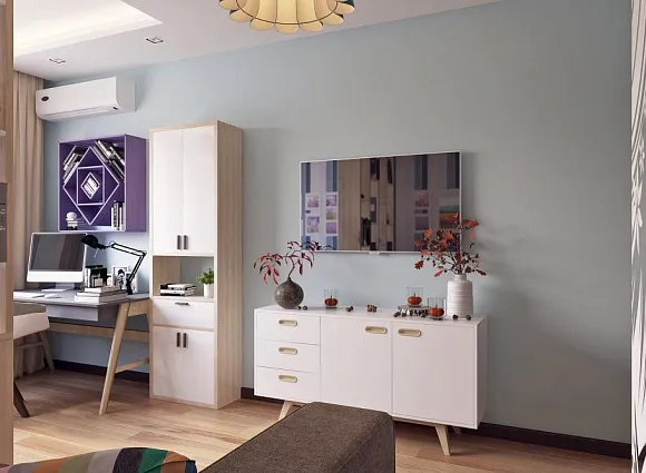 Дизайн-проект 2-комнатной квартиры в ЖК Коммунарка_9 Дизайн-проект 2-комнатной квартиры в ЖК Коммунарка