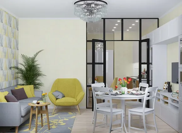 Дизайн-проект квартиры 44 кв.м в ЖК Новая Звезда_1 Дизайн-проект квартиры 44 кв.м в ЖК Новая Звезда