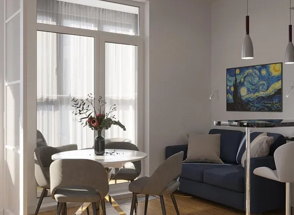 Дизайн квартиры 60 кв.м в ЖК Скандинавия_0 Дизайн квартиры 60 кв.м в ЖК Скандинавия