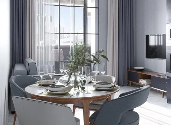 Дизайн 2-комнатной квартиры 65 кв.м в ЖК Скандинавия_4 Дизайн 2-комнатной квартиры 65 кв.м в ЖК Скандинавия