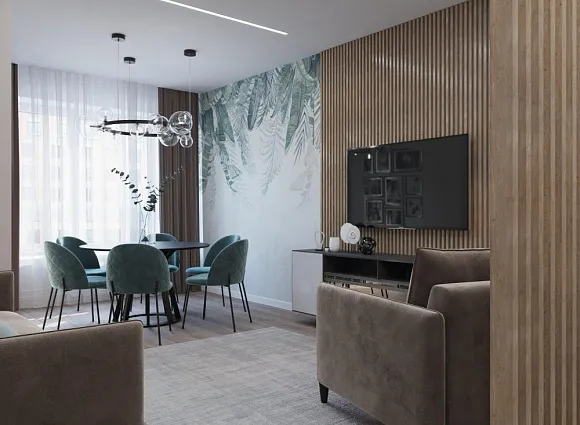 Дизайн-проект квартиры 80 кв.м в ЖК Аннино парк