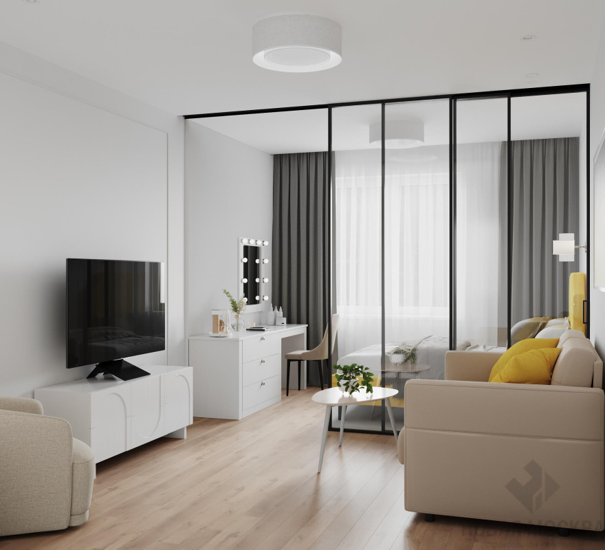 Дизайн однокомнатной квартиры по адресу ул. Каширское шоссе, дом 11, корпус 3_0 Дизайн однокомнатной квартиры по адресу ул. Каширское шоссе, дом 11, корпус 3_0